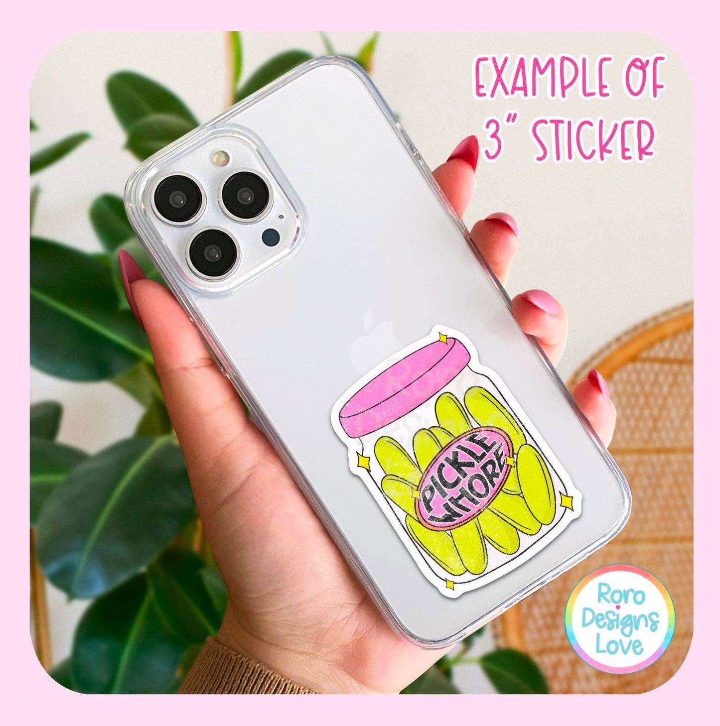 Pickle lover sticker for phones: 3" / Loose