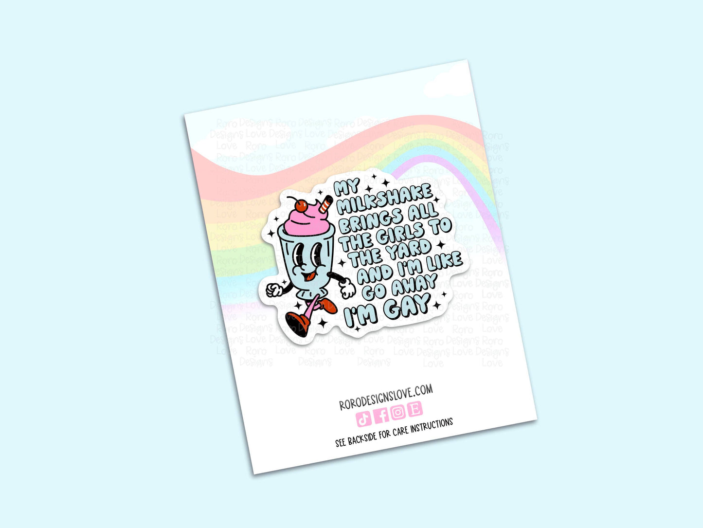 My milkshake brings all the girls to the yard sticker, lgbtq: 3" / Loose