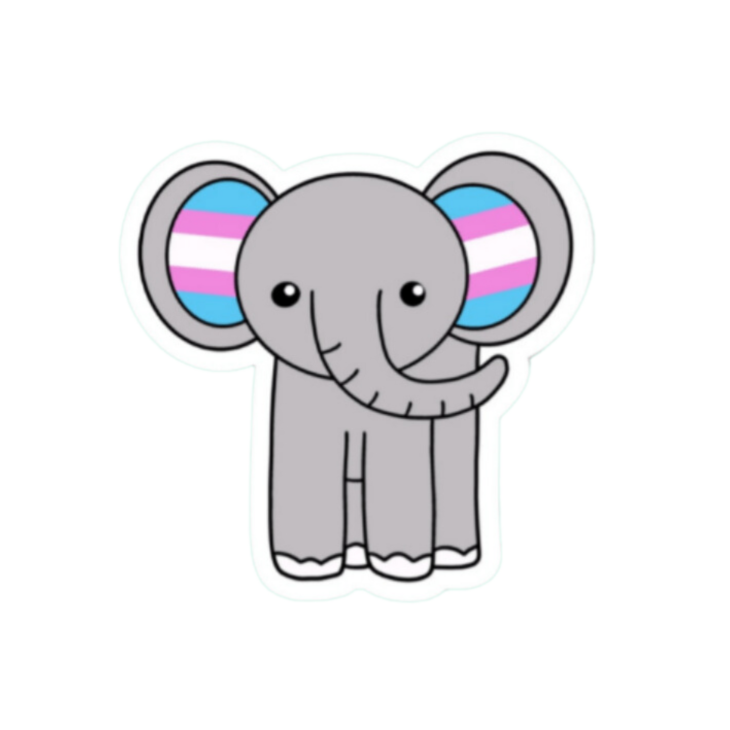 Transgender Elephant Pride 2" Sticker