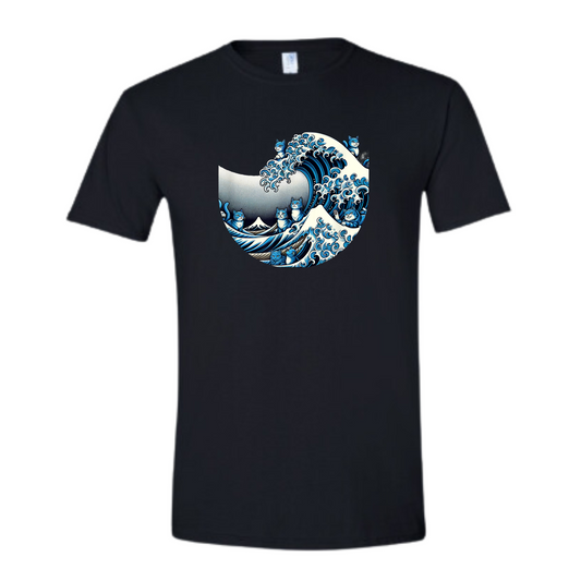 Blue Wave of Cats - Subtle Harris Walz Shirt