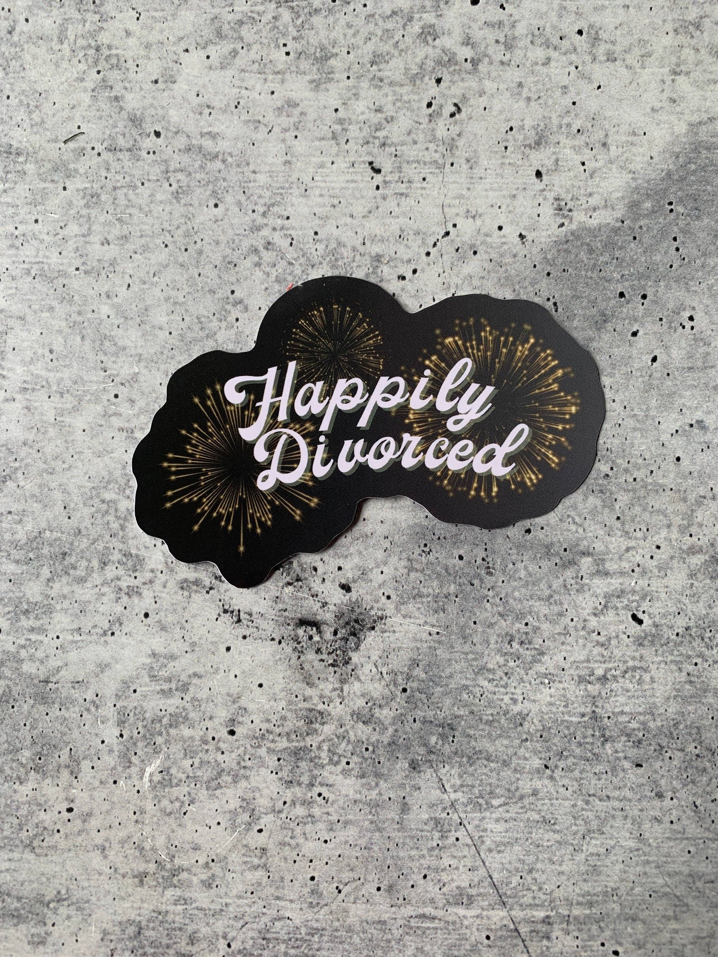 Happily Divorced Die Cut Vinyl Sticker: Loose (save 50¢!)