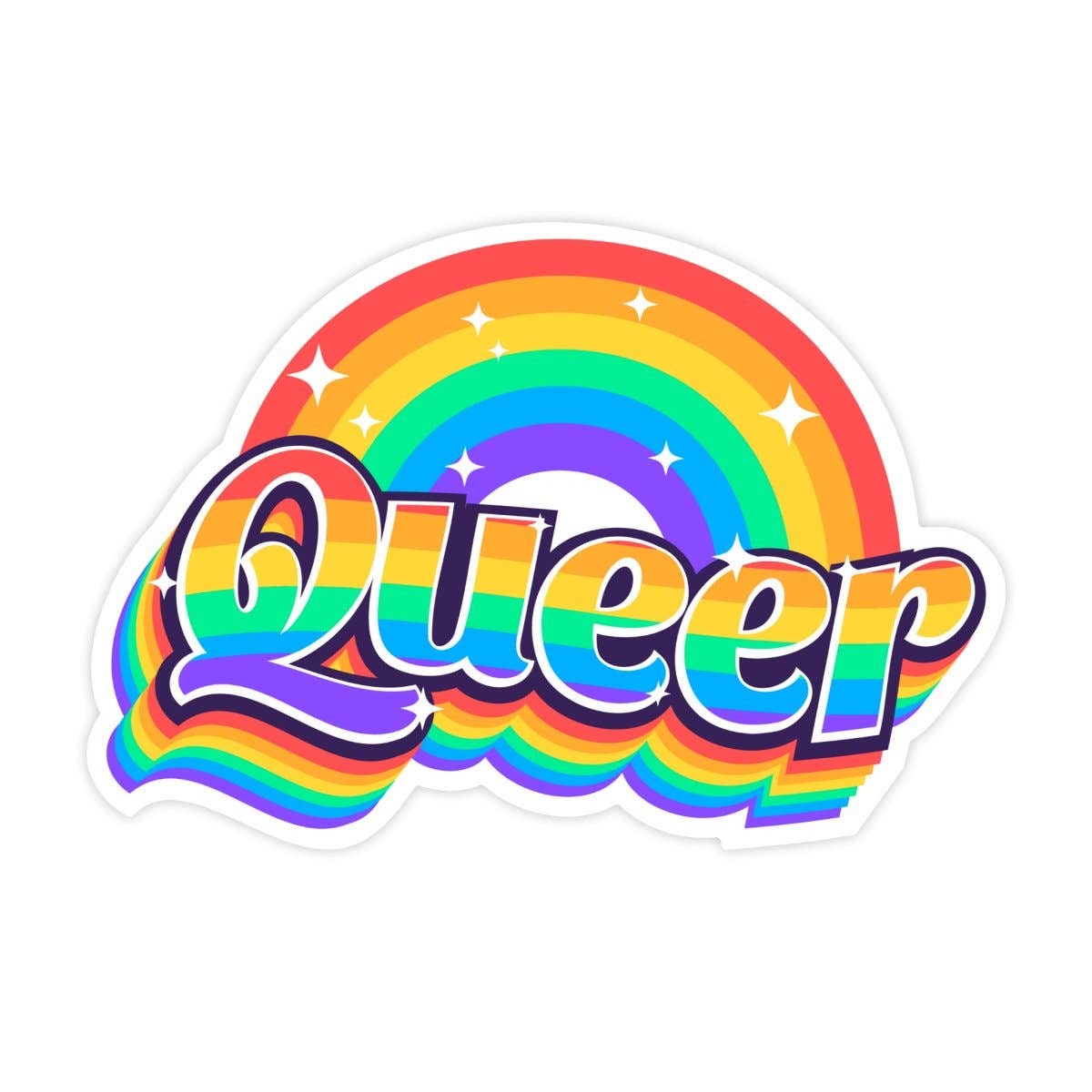 Queer Rainbow LGBTQIA+ Support Pride Sticker