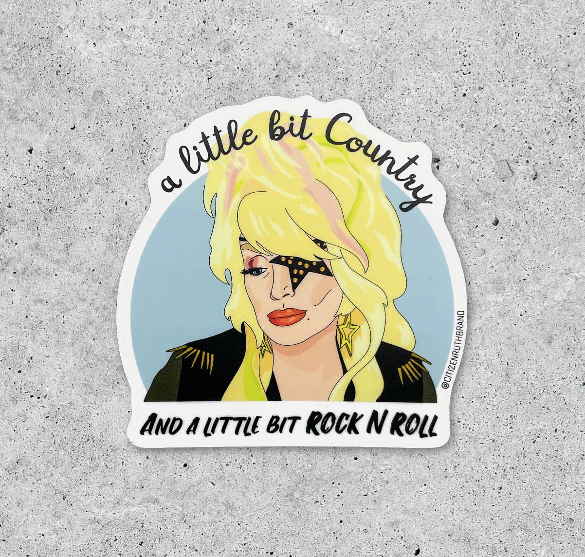 Dolly Parton A Little Bit Country vinyl sticker