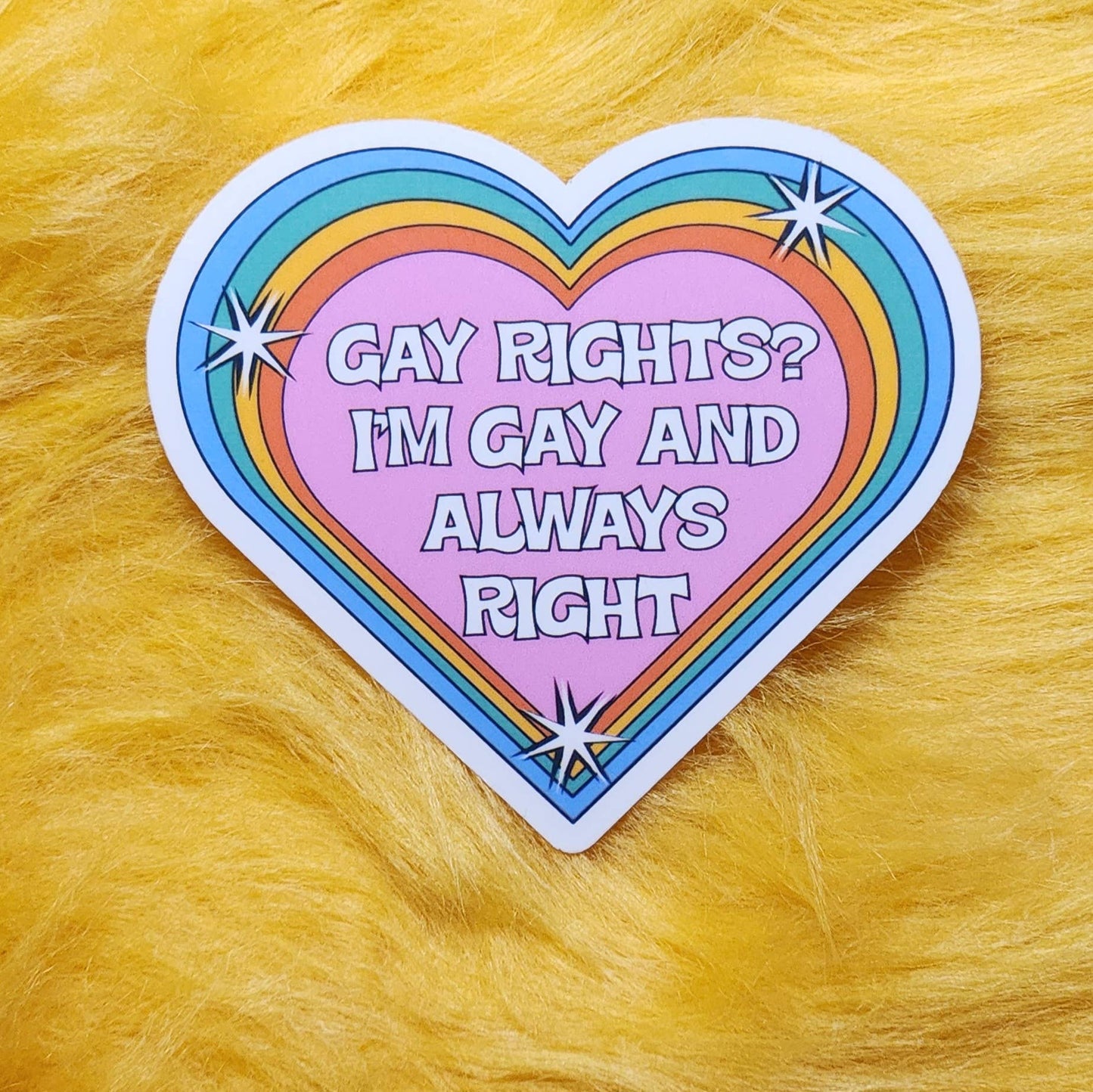 Funny gay rights sticker: Glitter