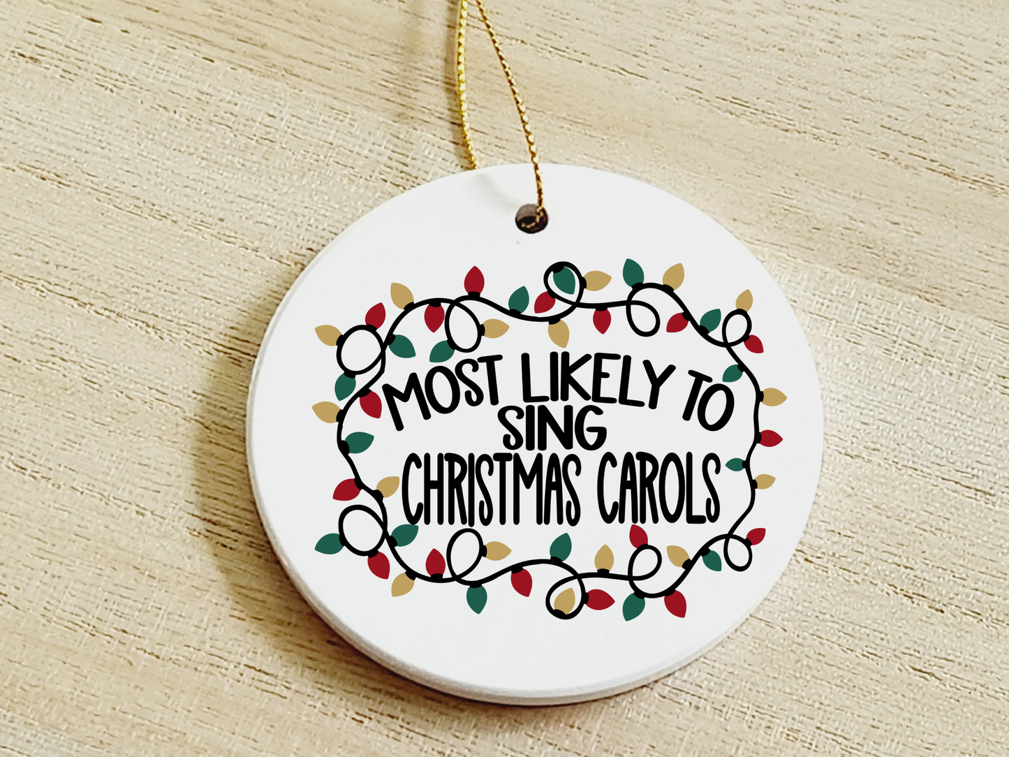 Sing Carols Christmas Ornament