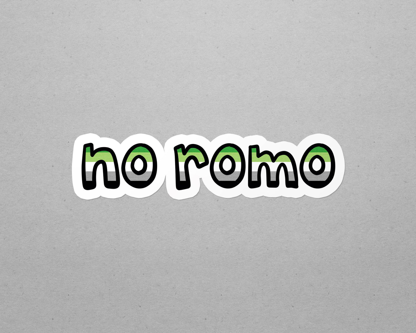 Aromantic No Romo Waterproof LGBTQ+ Sticker