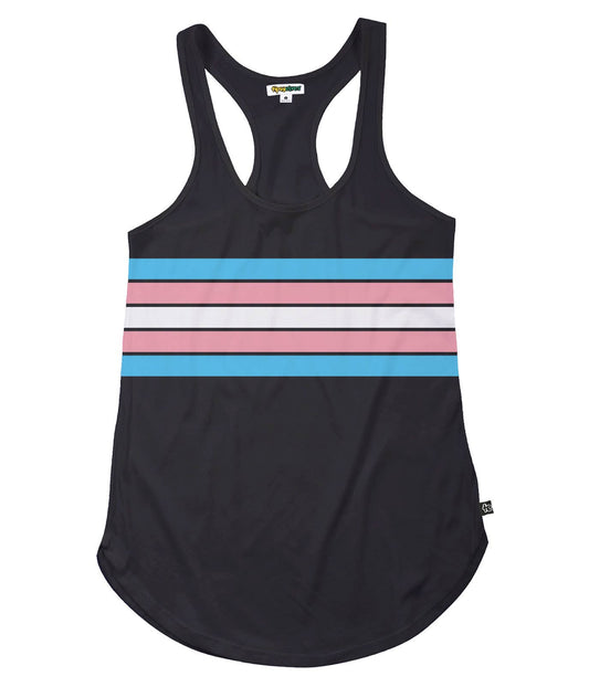 Trans Pride Flag Tank Top Femme Cut