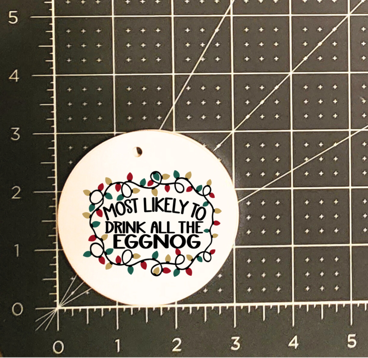 Drink Eggnog Christmas ornament