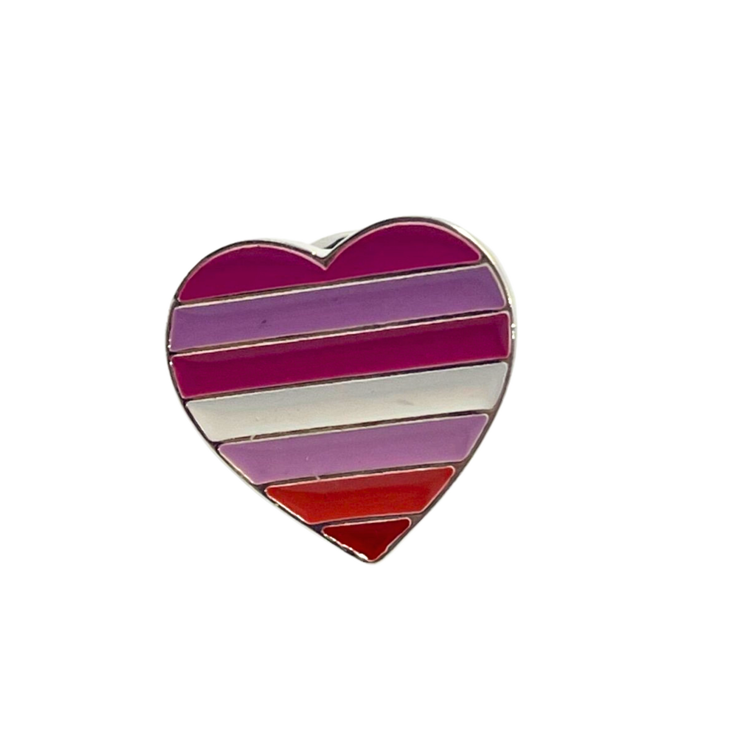 Lesbian Pride Heart Pin
