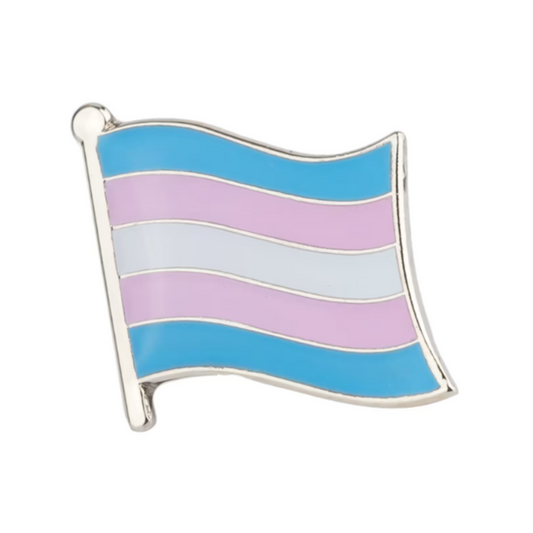 Trans Pride Waving Flag Pin