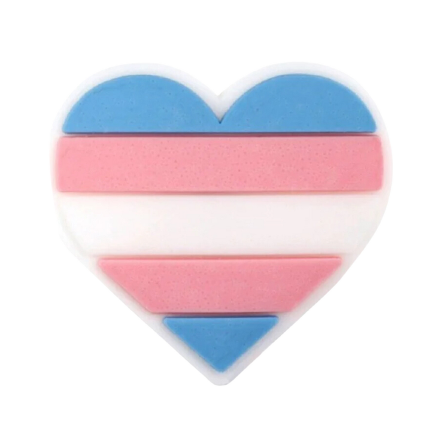 Trans Pride Silicone Heart Pin