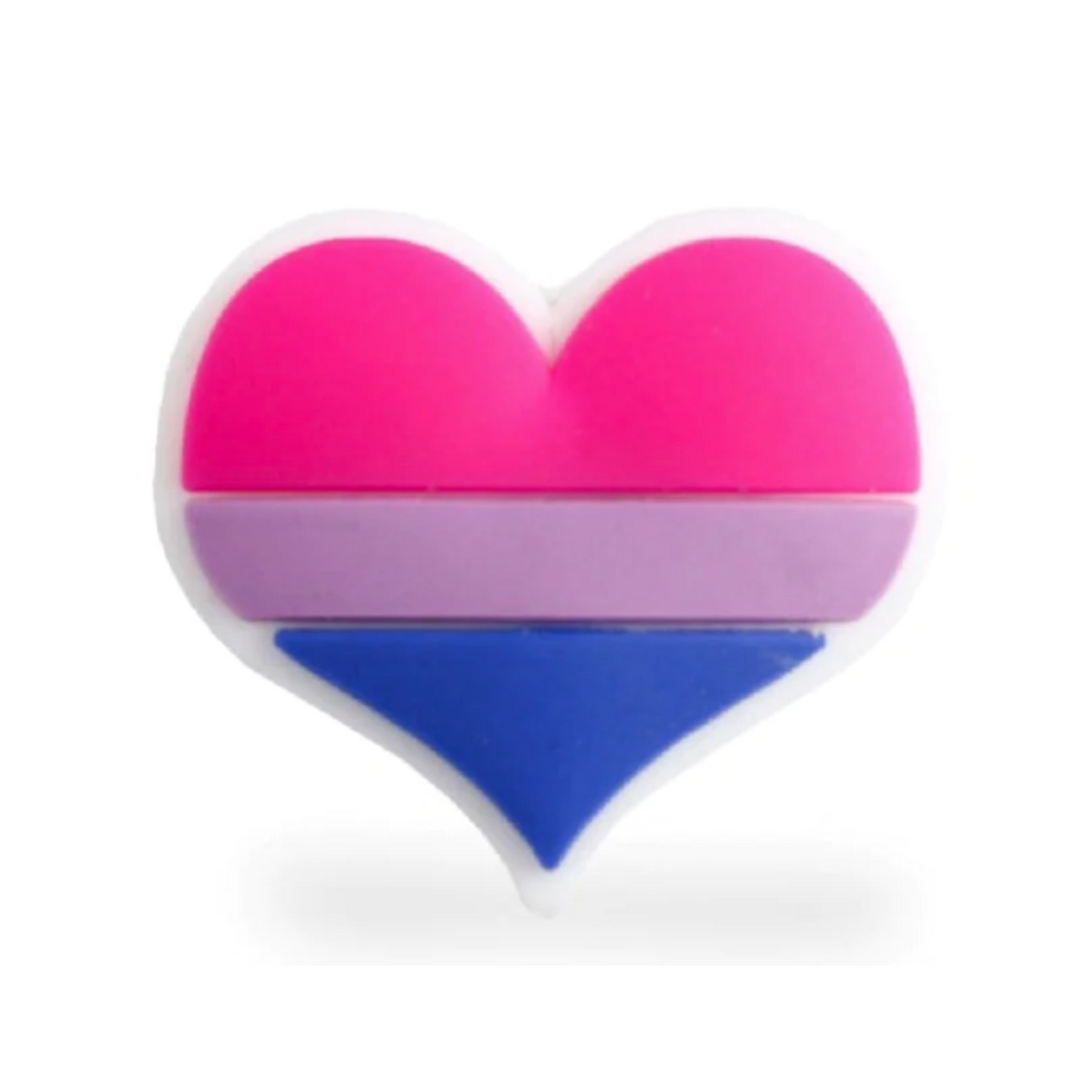 Bi Pride Silicone Heart Pin