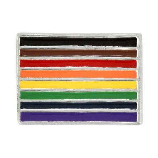 Eight Stripe Rainbow Pride Pin