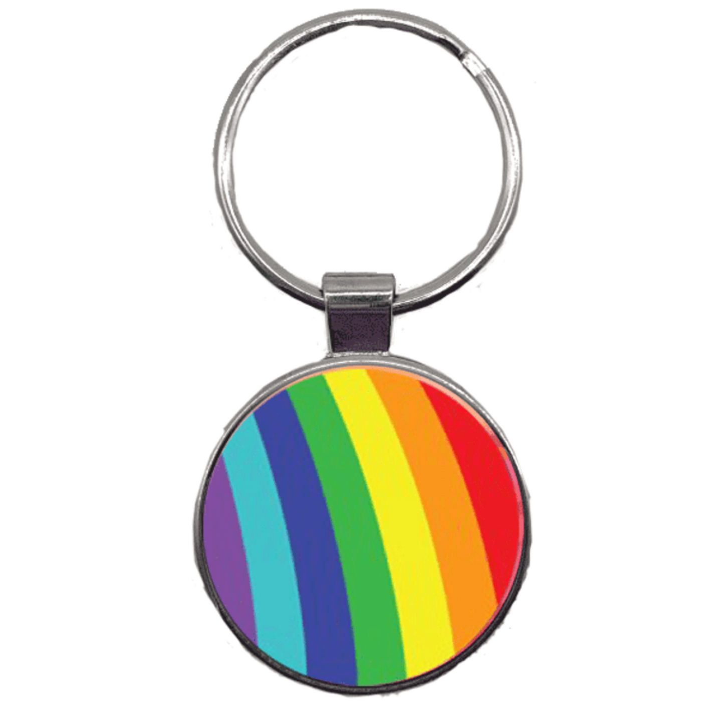 Rainbow Key Ring - Dome Style