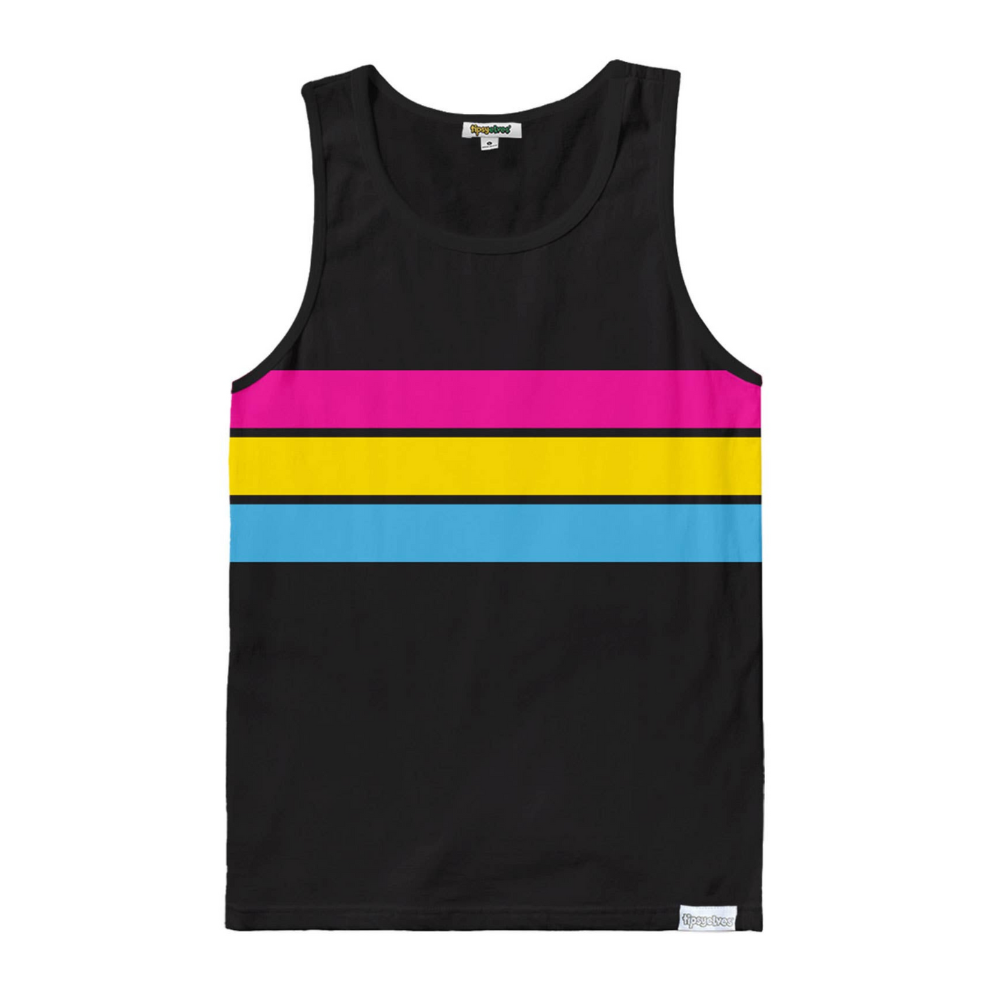 Pan Pride Flag Tank Top Masc Cut