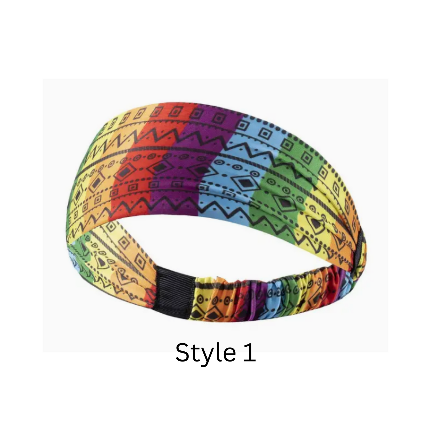 Rainbow Wide Sports Headband