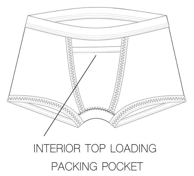 Top Loading Boxer Packing Underwear - Gray