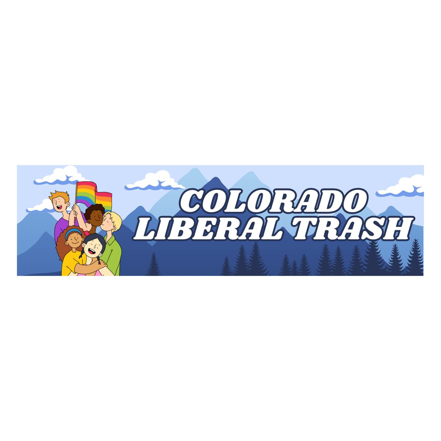 Colorado Liberal Trash Bumper Sticker