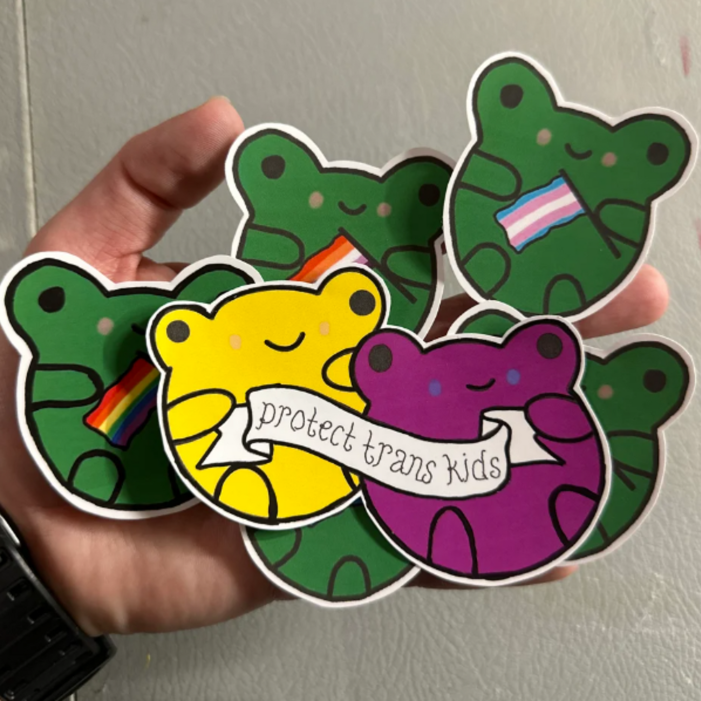 Protect Trans Kids Frogs Sticker