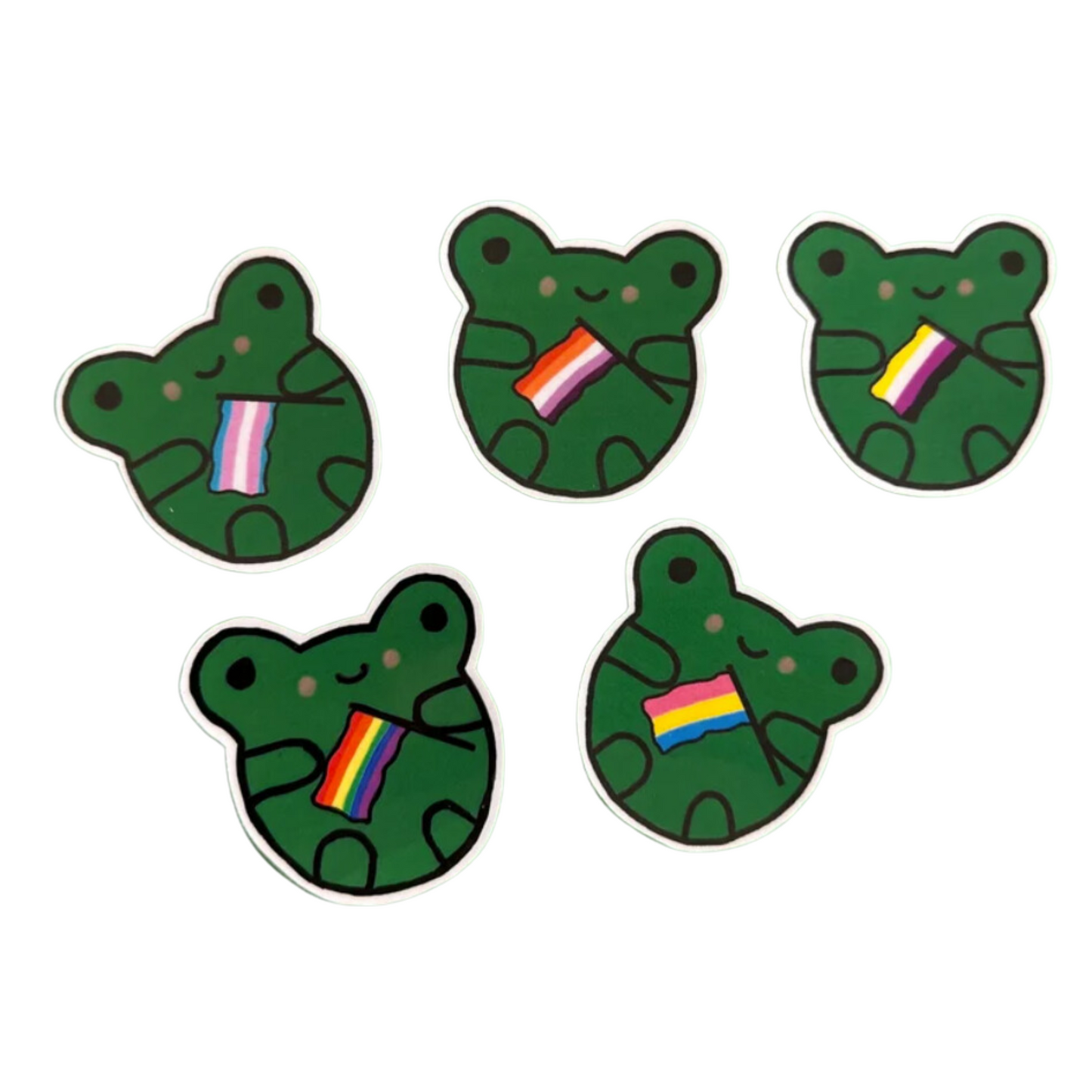 Flag Frog Sticker