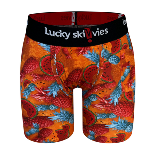Watermelon and Pineapple Gender Neutral Boxer Briefs by Lucky Skivvies
