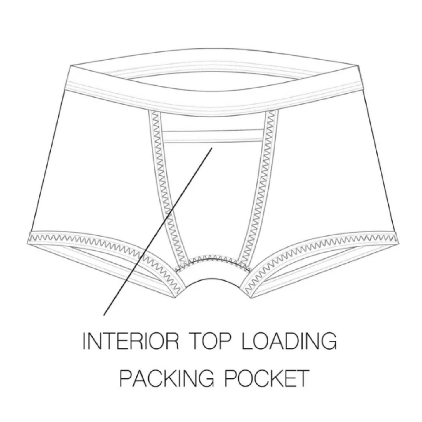 Classic Top Loading Boxer Packing Underwear - Geometric Purple