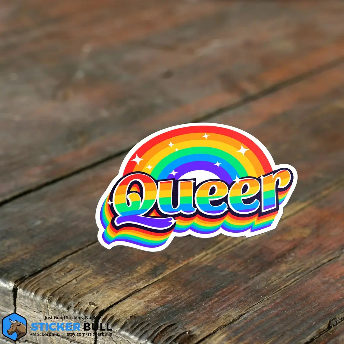 Queer Rainbow LGBTQIA+ Support Pride Sticker