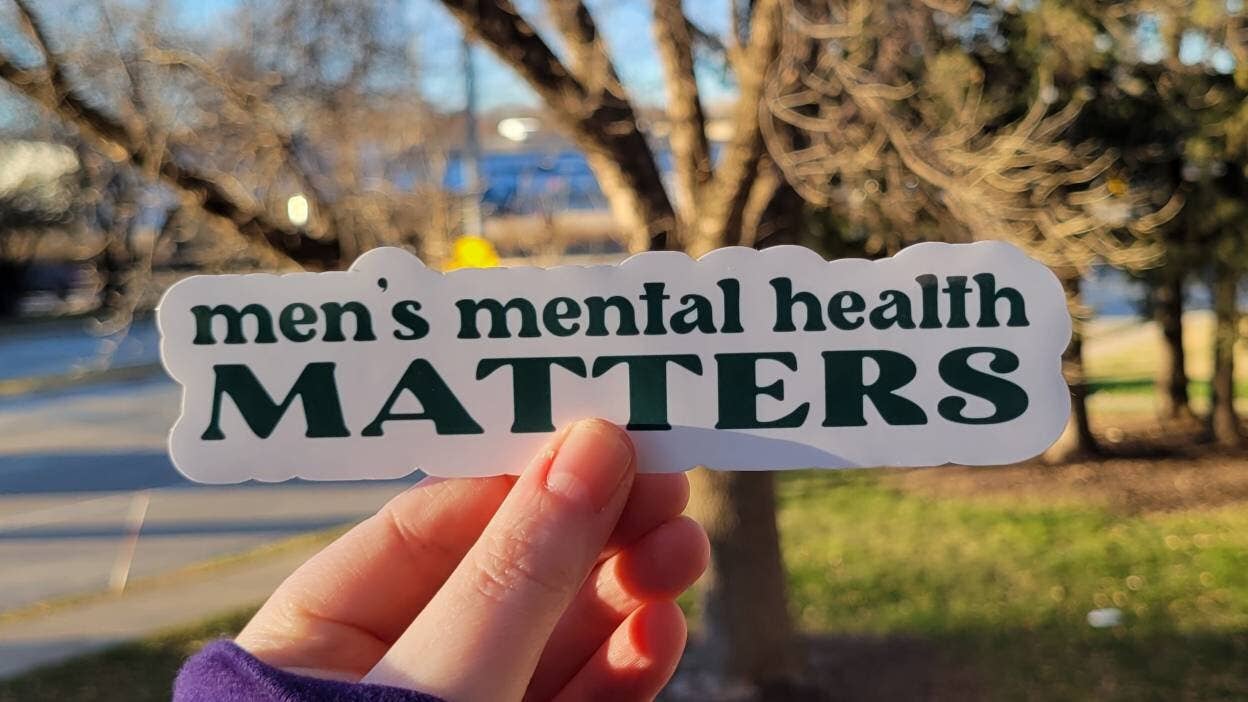 Men's Mental Health Matters  Sticker - Waterproof Vinyl Male