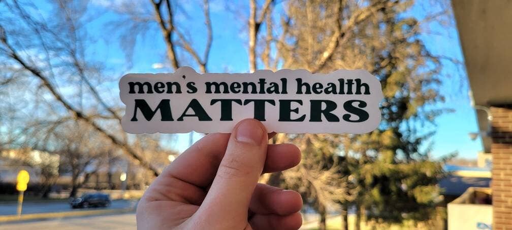 Men's Mental Health Matters  Sticker - Waterproof Vinyl Male