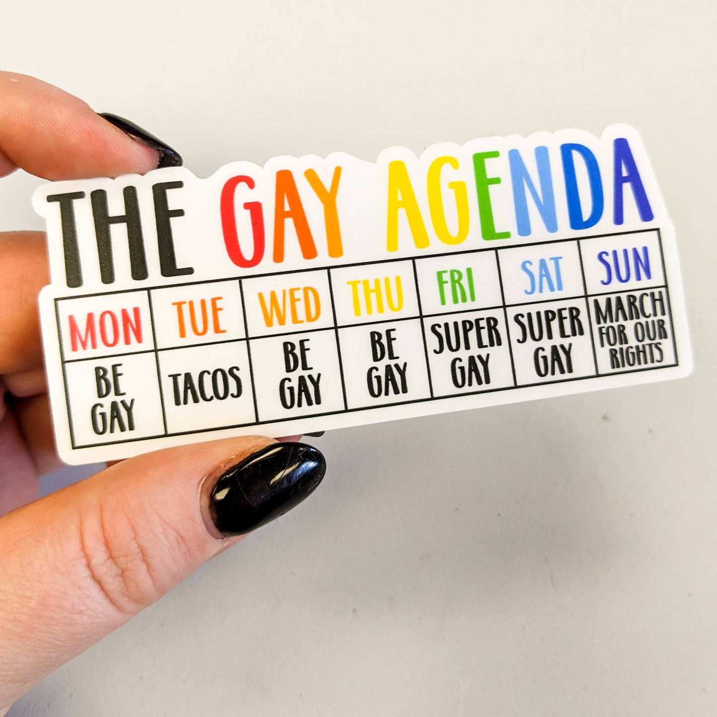 The Gay Agenda LGBTQ+ Pride Sticker