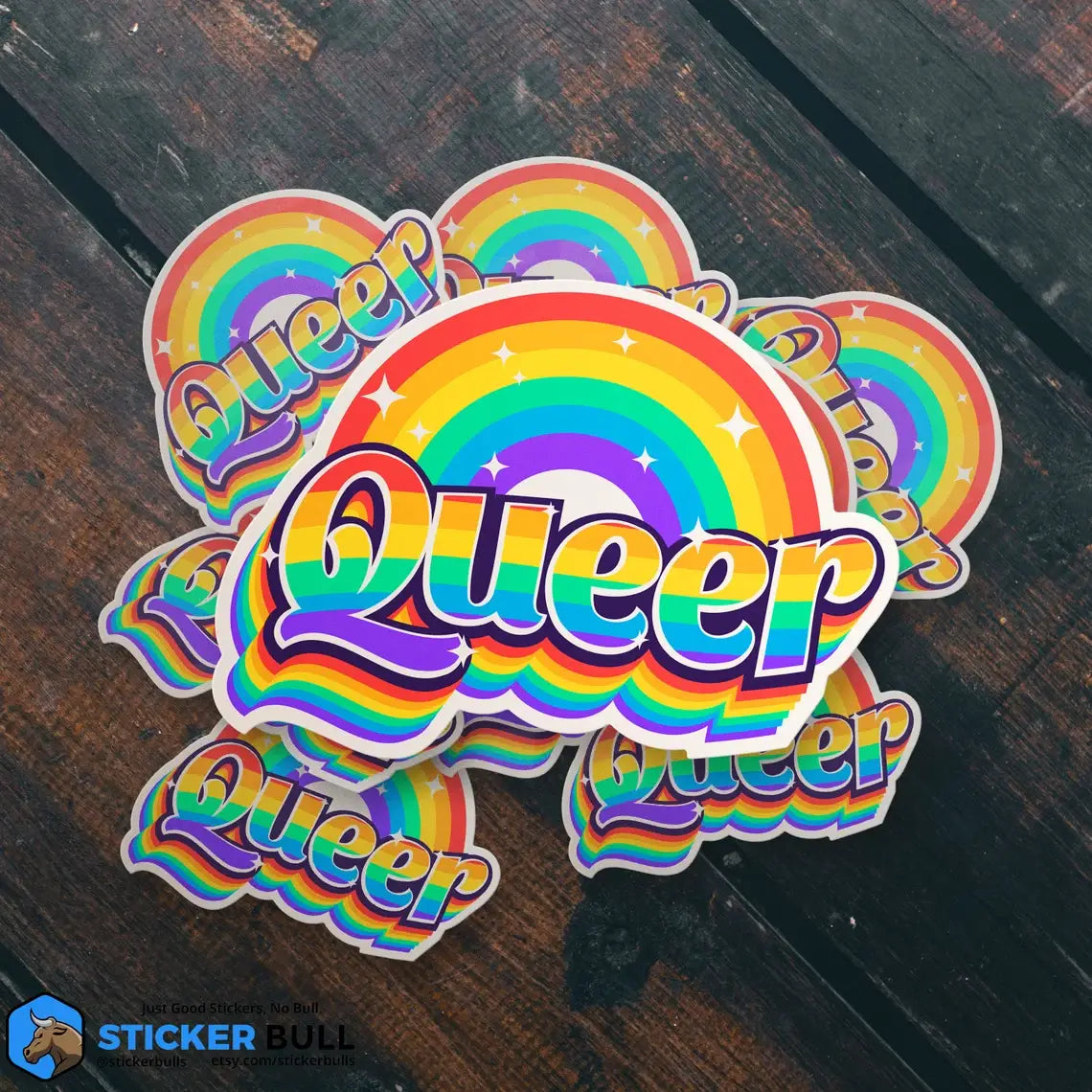 Queer Rainbow LGBTQIA+ Support Pride Sticker