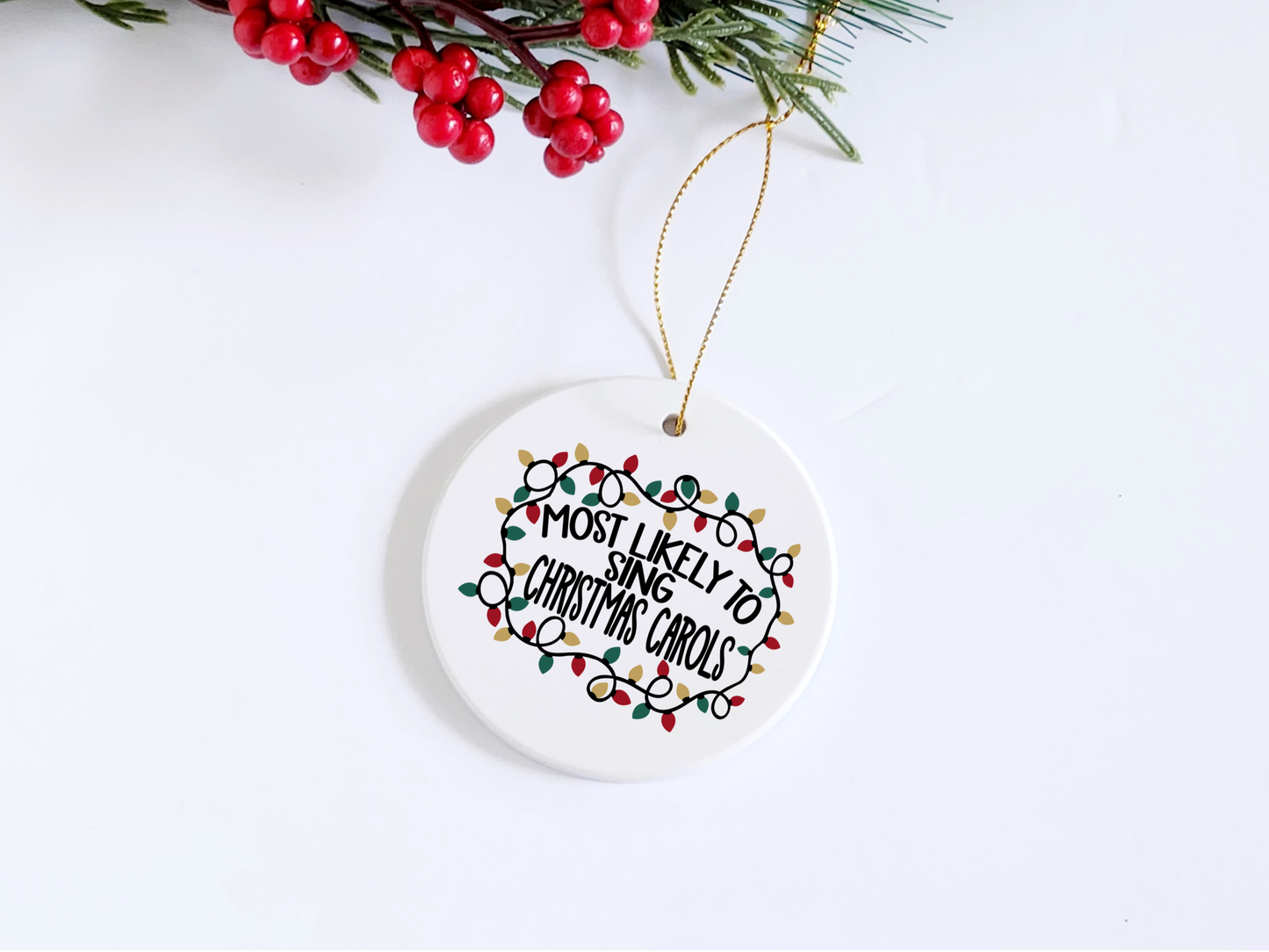 Sing Carols Christmas Ornament