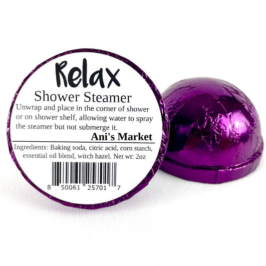 Natural Aromatherapy Essential Oil Shower Steamers Handmade: RELAX - lavender/bergamot