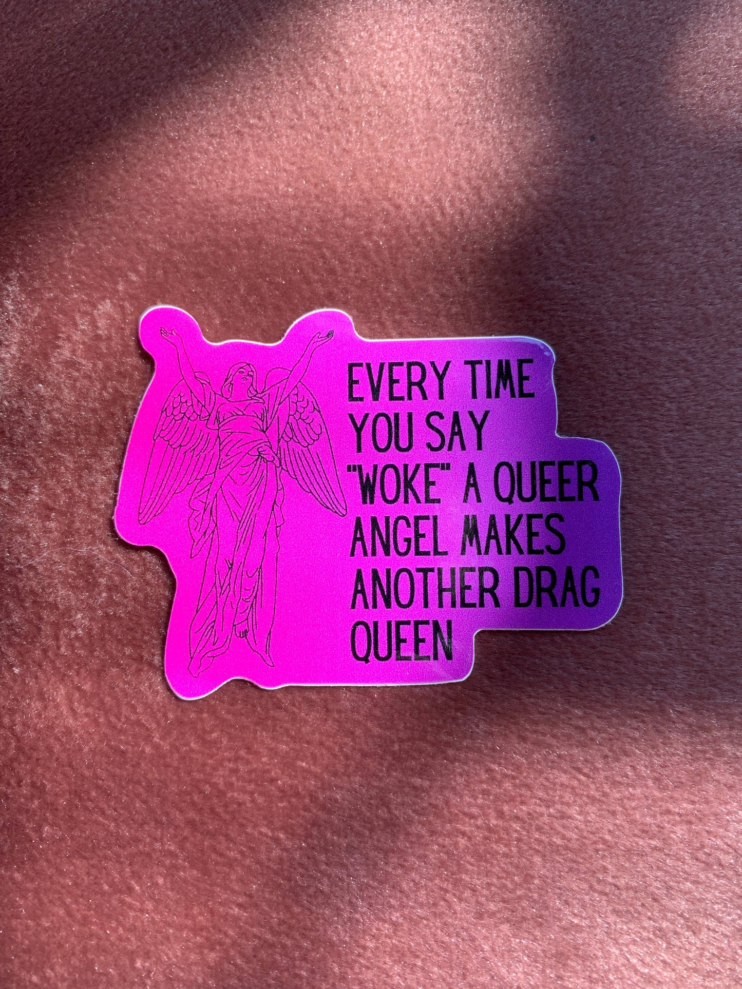 Woke Queer Angel Drag Queen Sticker: Loose (save 50¢!)