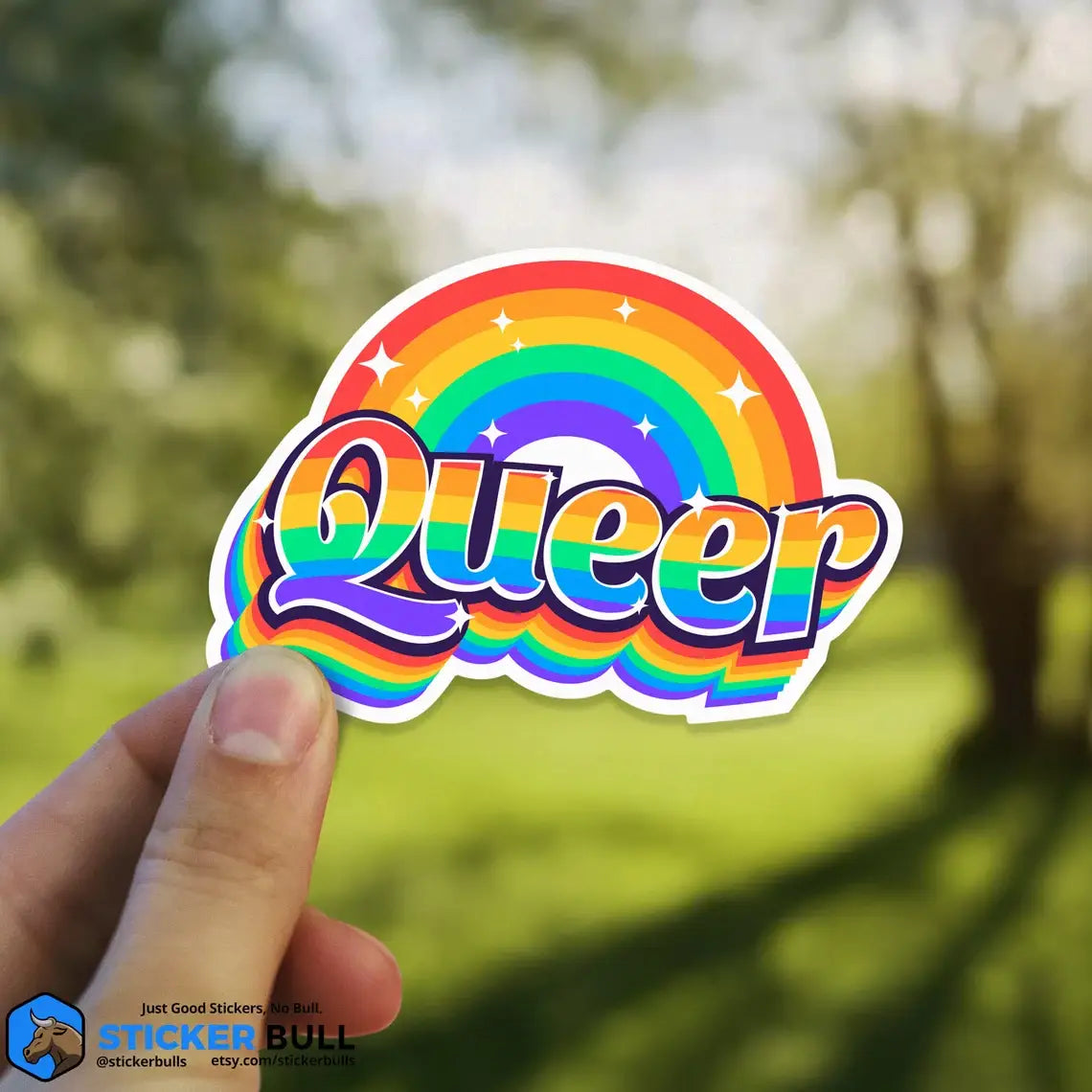 Queer Rainbow LGBTQIA+ Support Pride Sticker