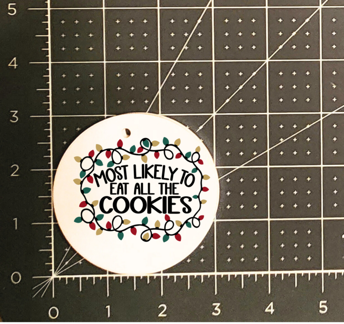 Eat Cookies Christmas Ornament