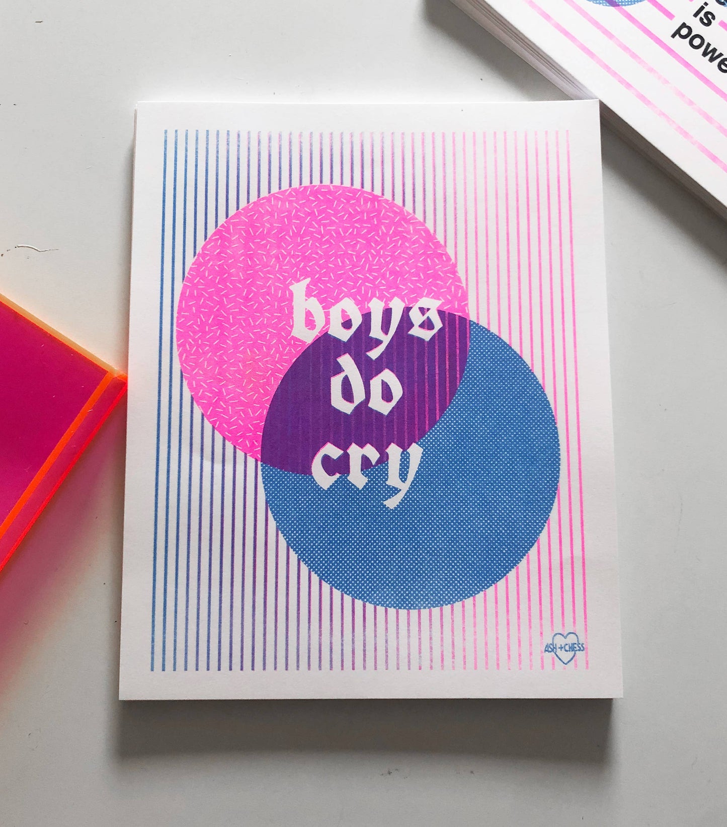 8"x10" Boys Do Cry Risograph Print