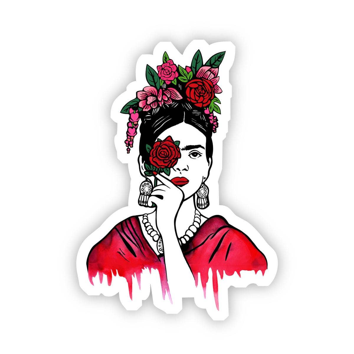 Frida Kahlo - Roses Sticker
