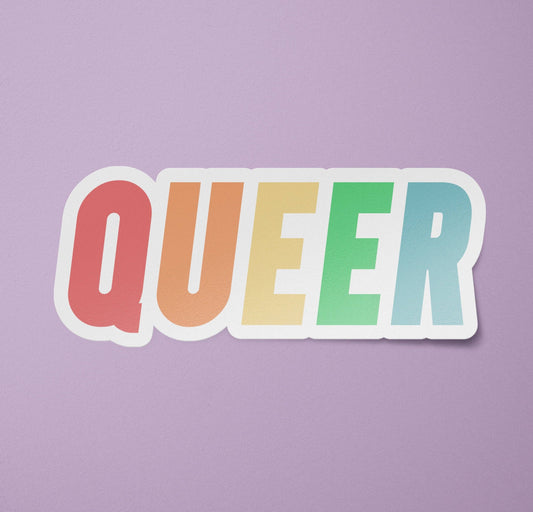 Queer Sticker | LGBTQ Sticker | Gay Decal | Queer Stickers | LGBT Gift | Gay | Lesbian | Non Binary: Glossy / 4