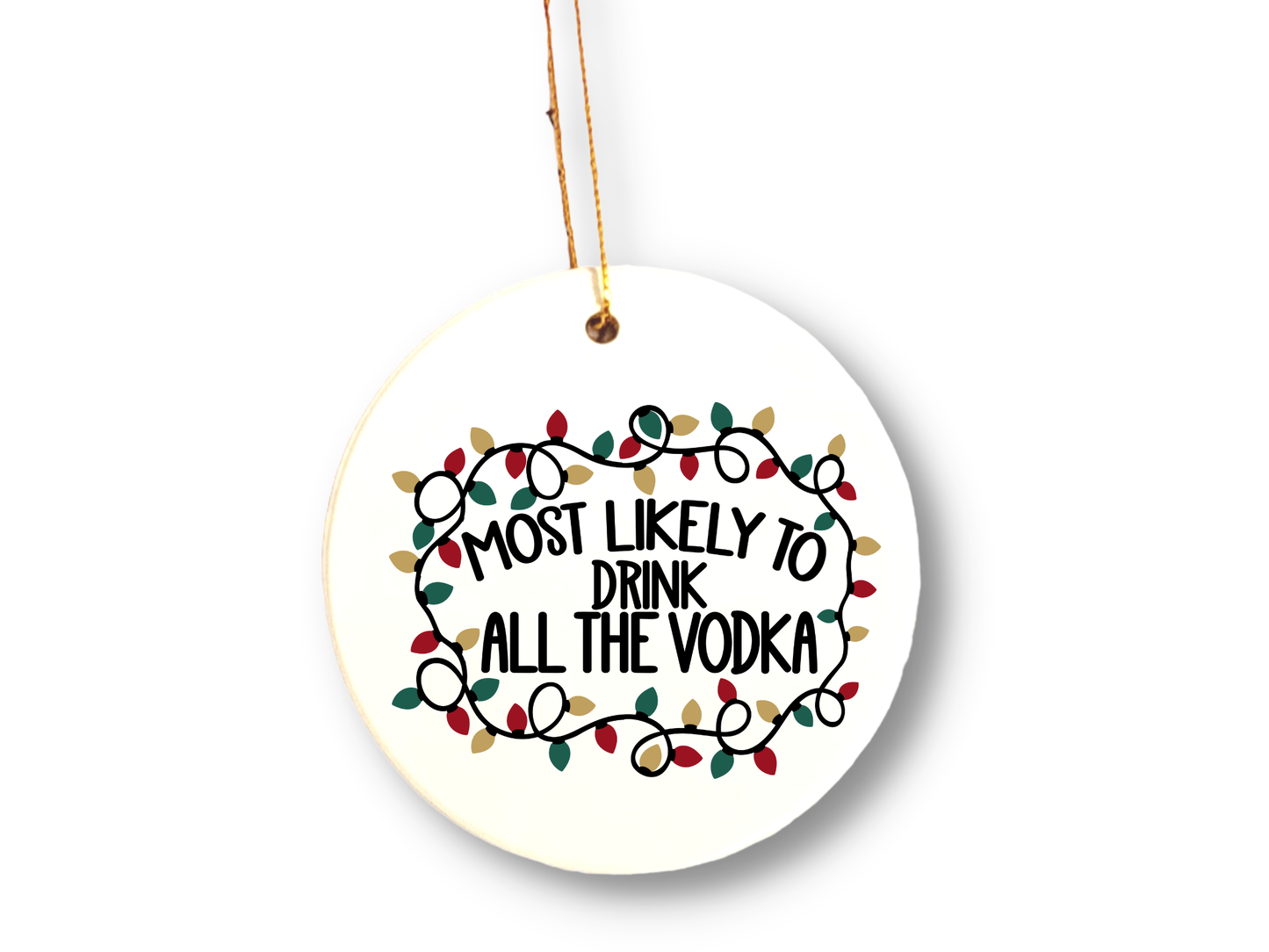 Drink Vodka Christmas ornament