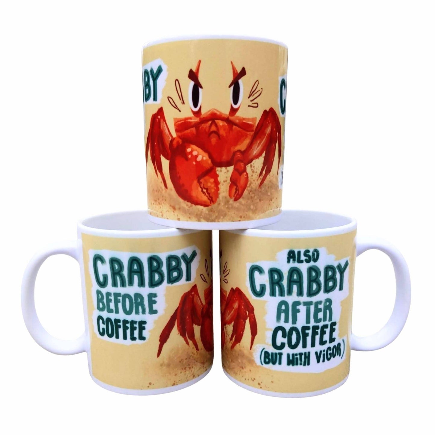 Also Crabby After Coffee, But With Vigor 12oz Coffee Mug