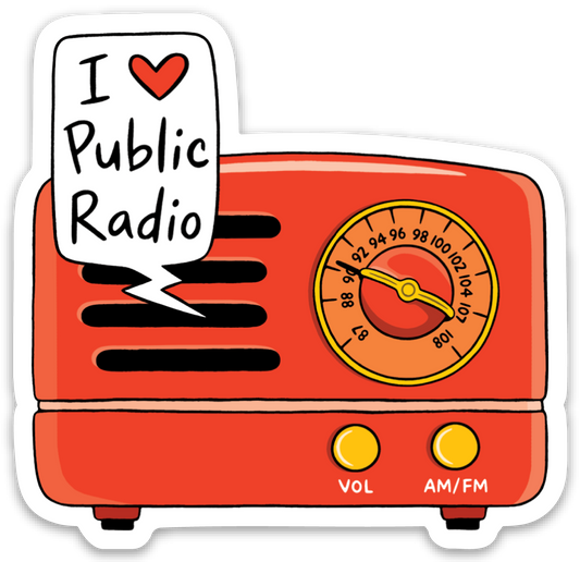 Public Radio Die Cut Sticker