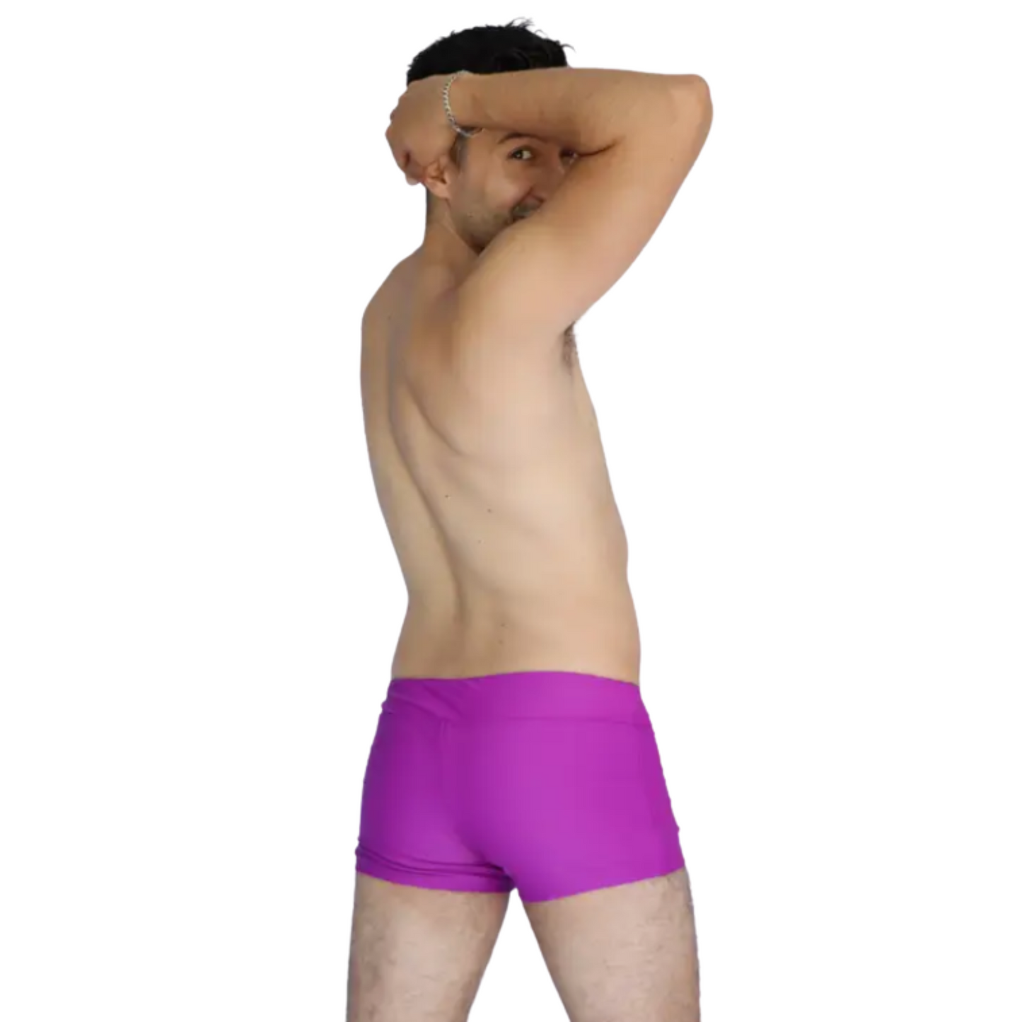 The Pouch-Front Short Swim Trunks - Purple