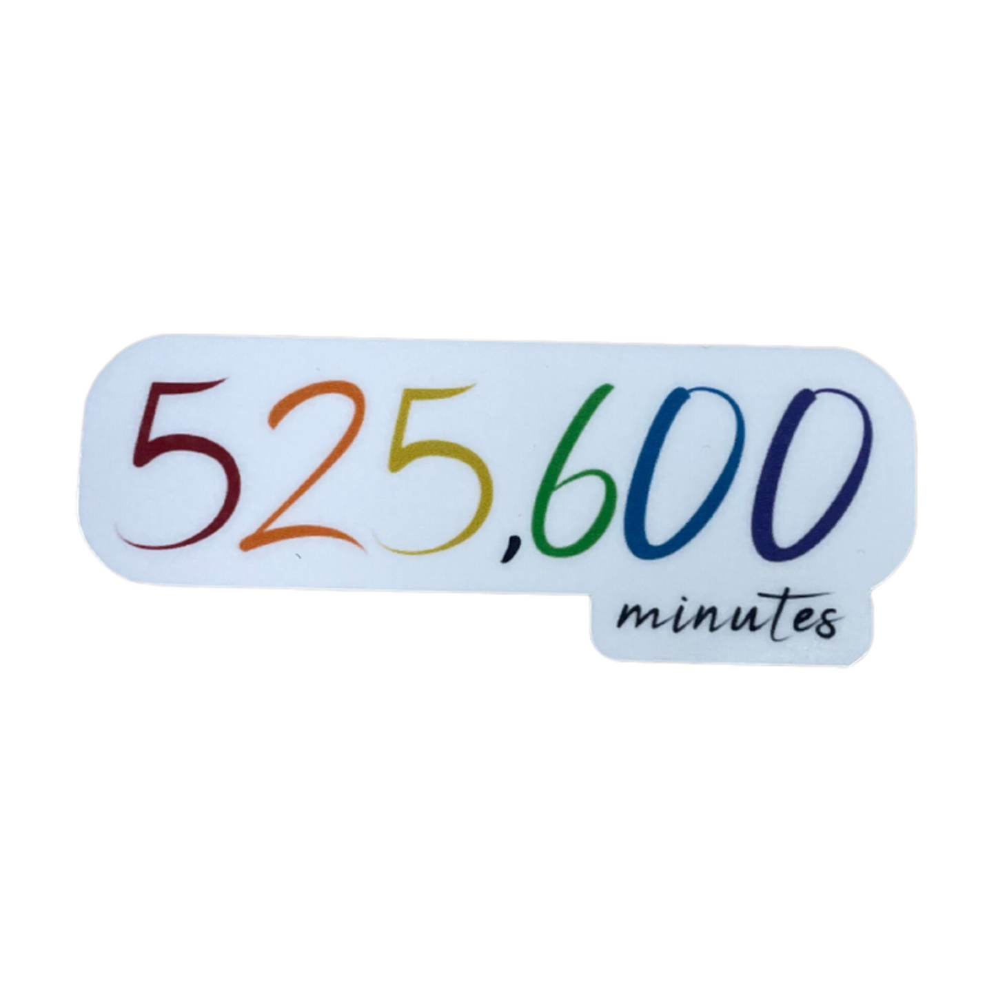525,600 Minutes Vinyl Sticker