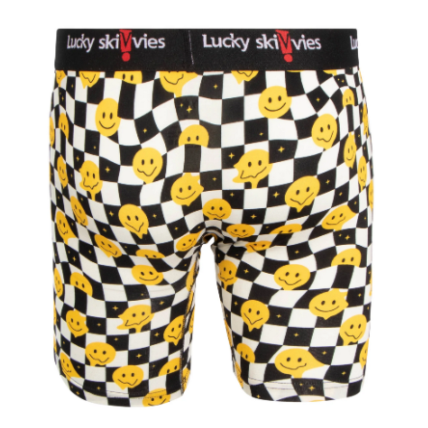 Checkered Smile Gender Neutral Boxer Briefs by Lucky Skivvies