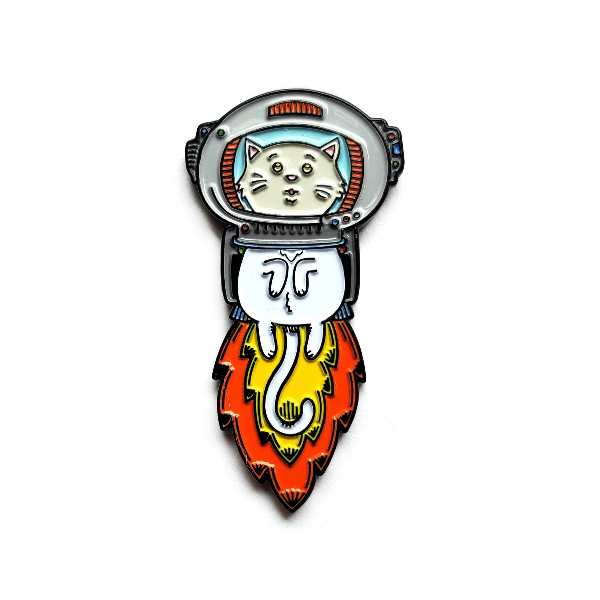 Astronaut Space Cat Enamel Pin - QBoutiqueOKC