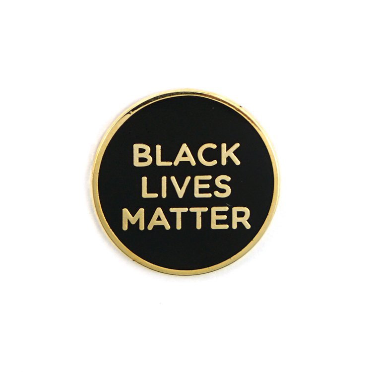 Black Lives Matter Round Pin - QBoutiqueOKC