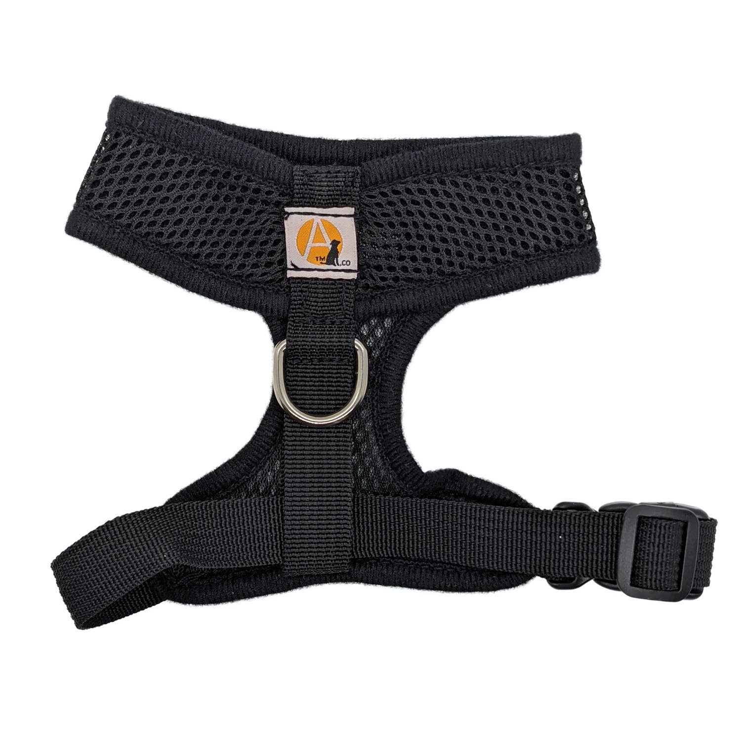 Breathable Mesh Nylon Dog Harness - Black - QBoutiqueOKC
