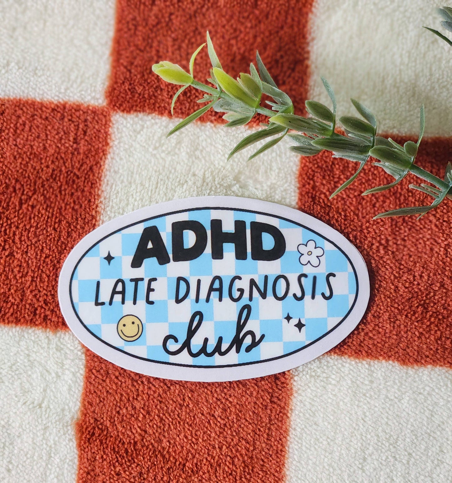 Adhd sticker neurodivergent late diagnosishydroflask planner: Holographic