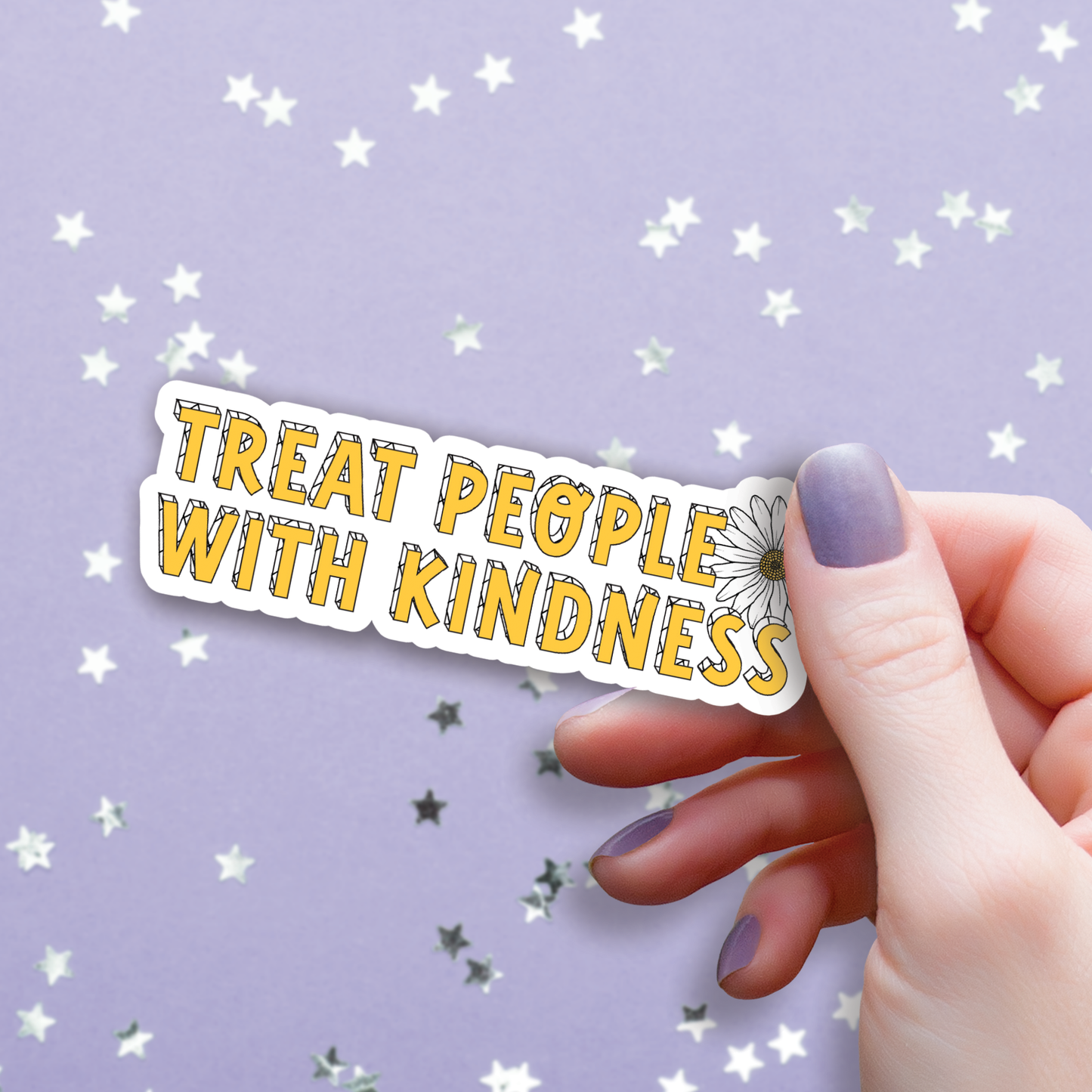 Treat People With Kindness Sticker, 3-inch